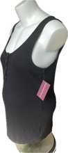 Load image into Gallery viewer, L Gap Maternity Ribbed Tank Top in Black
