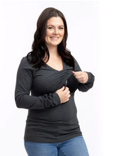 Load image into Gallery viewer, CLEARANCE *New* Long Sleeve Maternity &amp;  Feeding Top in Grey
