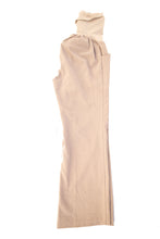 Load image into Gallery viewer, Motherhood maternity summer dress pants in beige. tan brown Size Petite medium. Affordable Canadian Pregnant Pregnancy clothes sustainable maternity preloved  pants work wear
