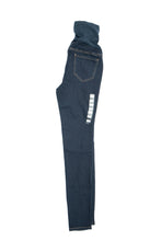 Load image into Gallery viewer, Indigo blue maternity skinny jeans Darkwash denim pregnancy 
