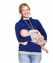 Load image into Gallery viewer, Breastfeeding hoodie. Nursing hoodie. Momzelle maternity clothes. Lift access top. Gaby
