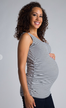 Load image into Gallery viewer, New Maternity Stripe Fitted Tank Top
