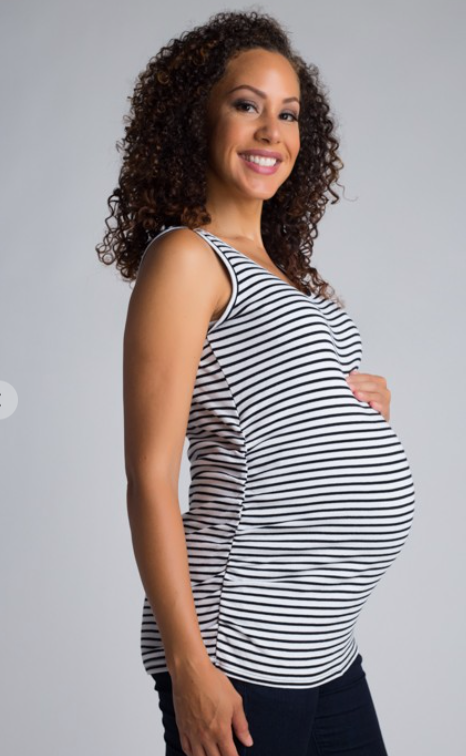 New Maternity Stripe Fitted Tank Top