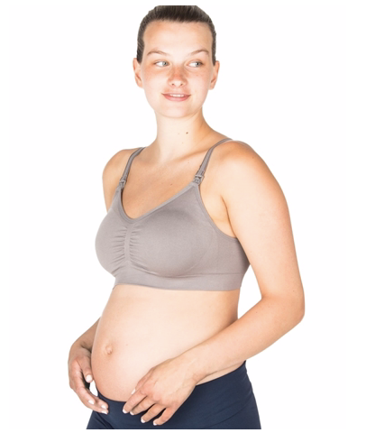 Modern eternity nursing bra. Comfortable support for breastfeeding maternity bra clothes. Jade grey
