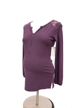 Load image into Gallery viewer, XS Thyme Maternity Blouse in Purple
