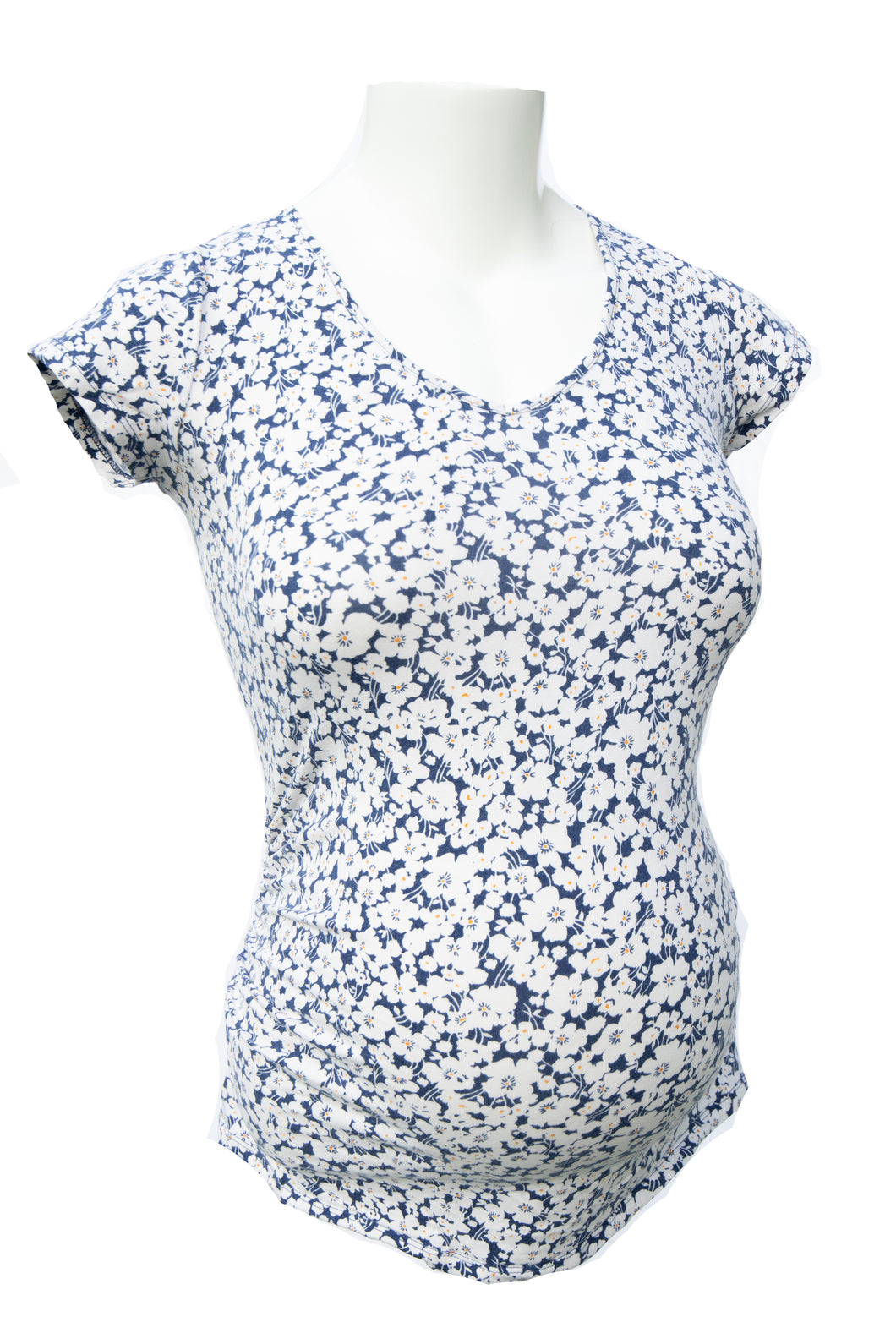 XS Old Navy Fitted Maternity T-shirt in a Floral Print