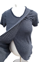 Load image into Gallery viewer, XS Thyme Feeding top in Navy and white stripe
