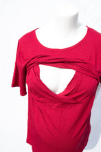 Load image into Gallery viewer, L Small Show Maternity &amp; Feeding top in Red

