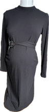 Cargar imagen en el visor de la galería, CLEARANCE M H&amp;M Mama Maternity Sweater Dress in Black
