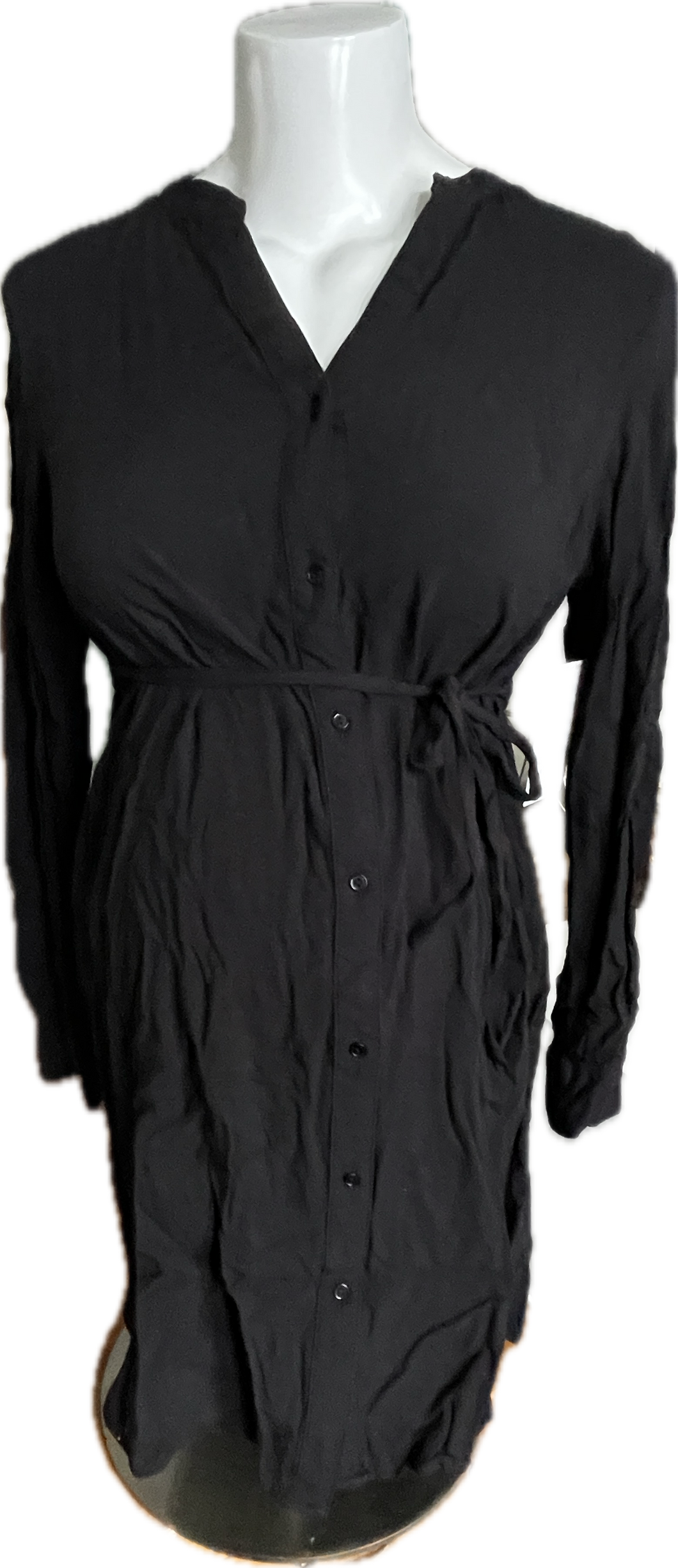 M H&M Mama Maternity Shirt Dress in Black