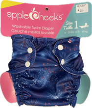 Load image into Gallery viewer, AppleCheeks Washable Swim Diaper Size 1 Fireworks
