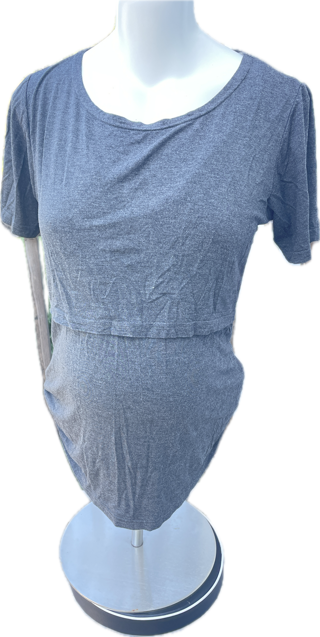 M Small. Show Feeding Top In Grey