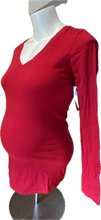 Charger l&#39;image dans la galerie, M Thyme maternity Long sleeve top in red
