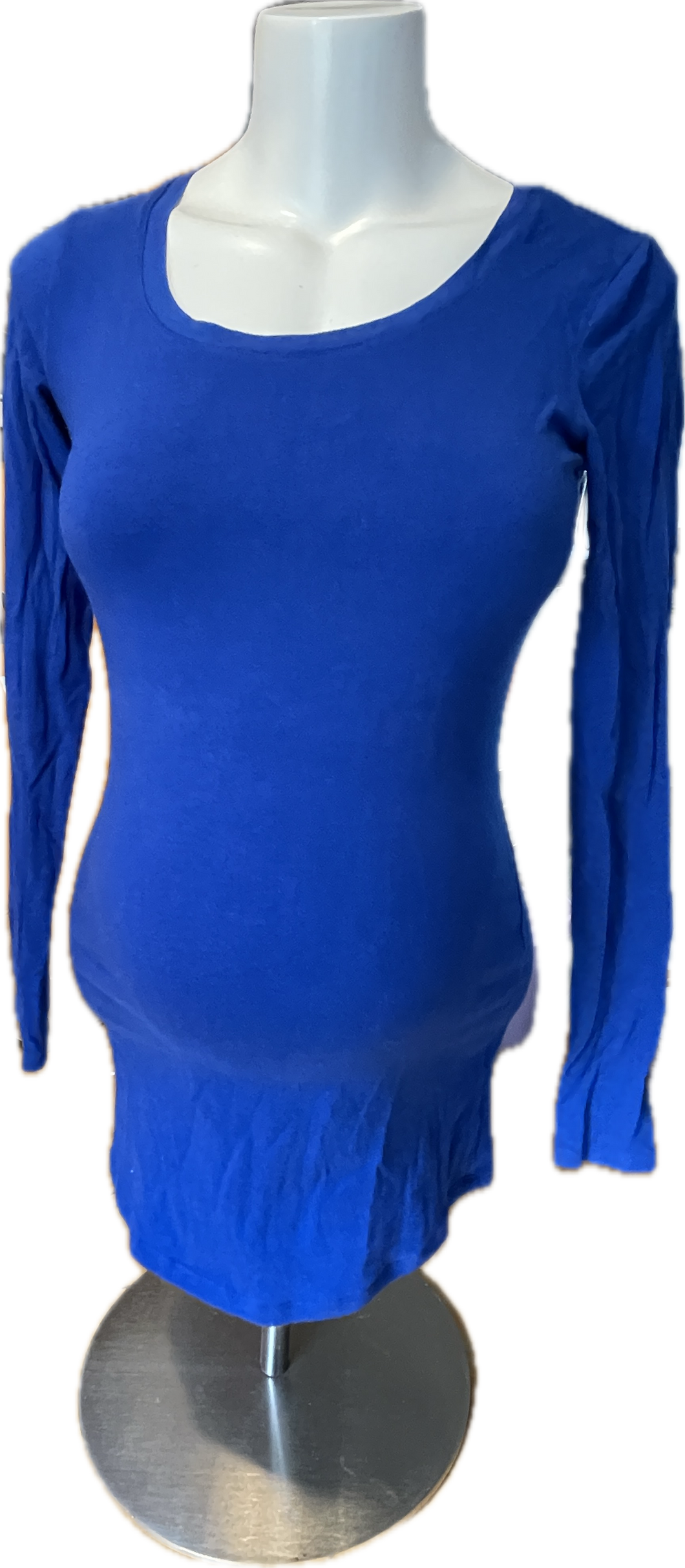 M Thyme Maternity Long Sleeve Top in Blue