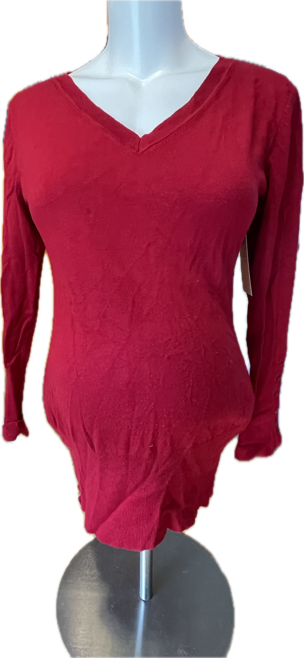 M Thyme Matenrity Knit V-neck in Red