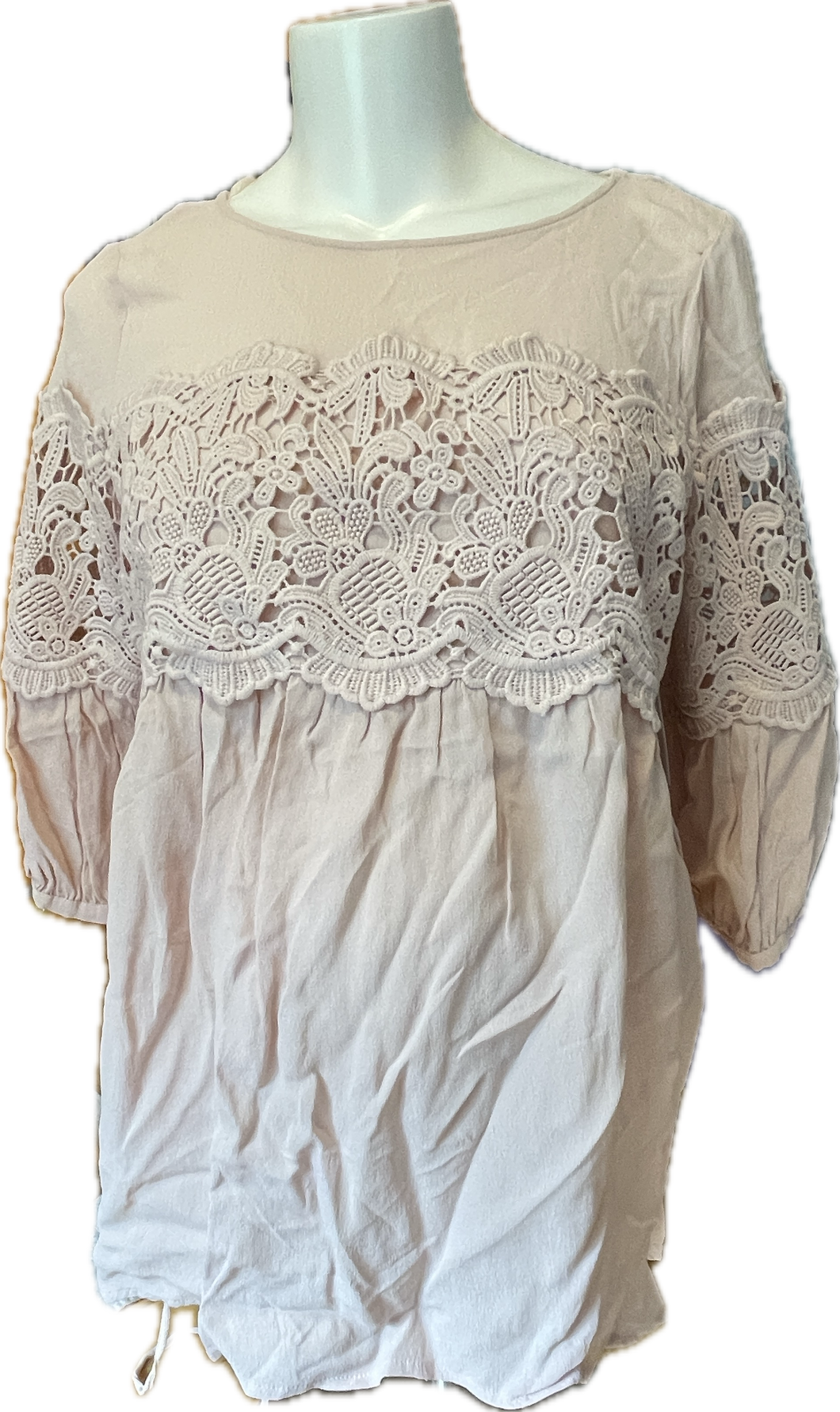 M Jessica Simpson Maternity Blouse with Crochet detail