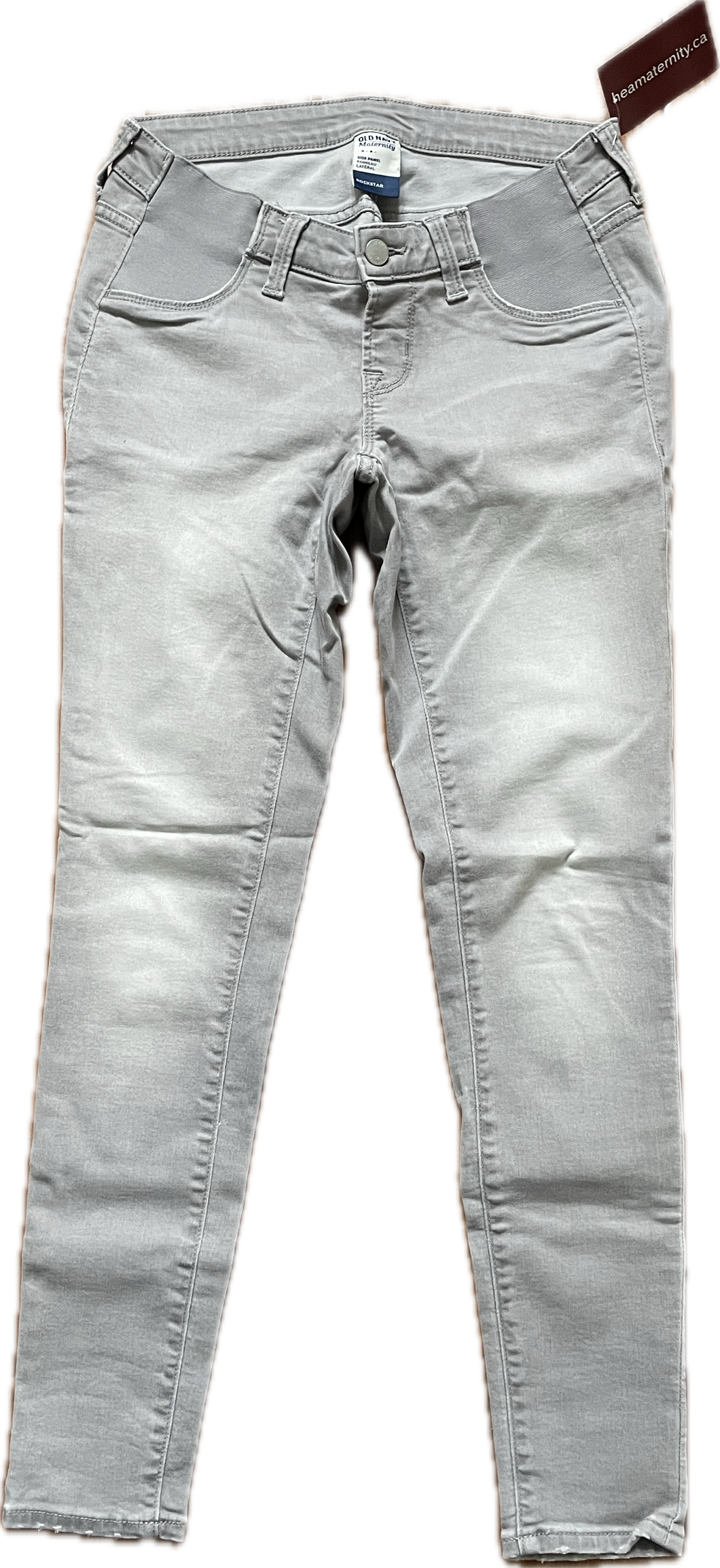 XS Old Navy Maternity Rockstar Skinny Jeans in Light Grey