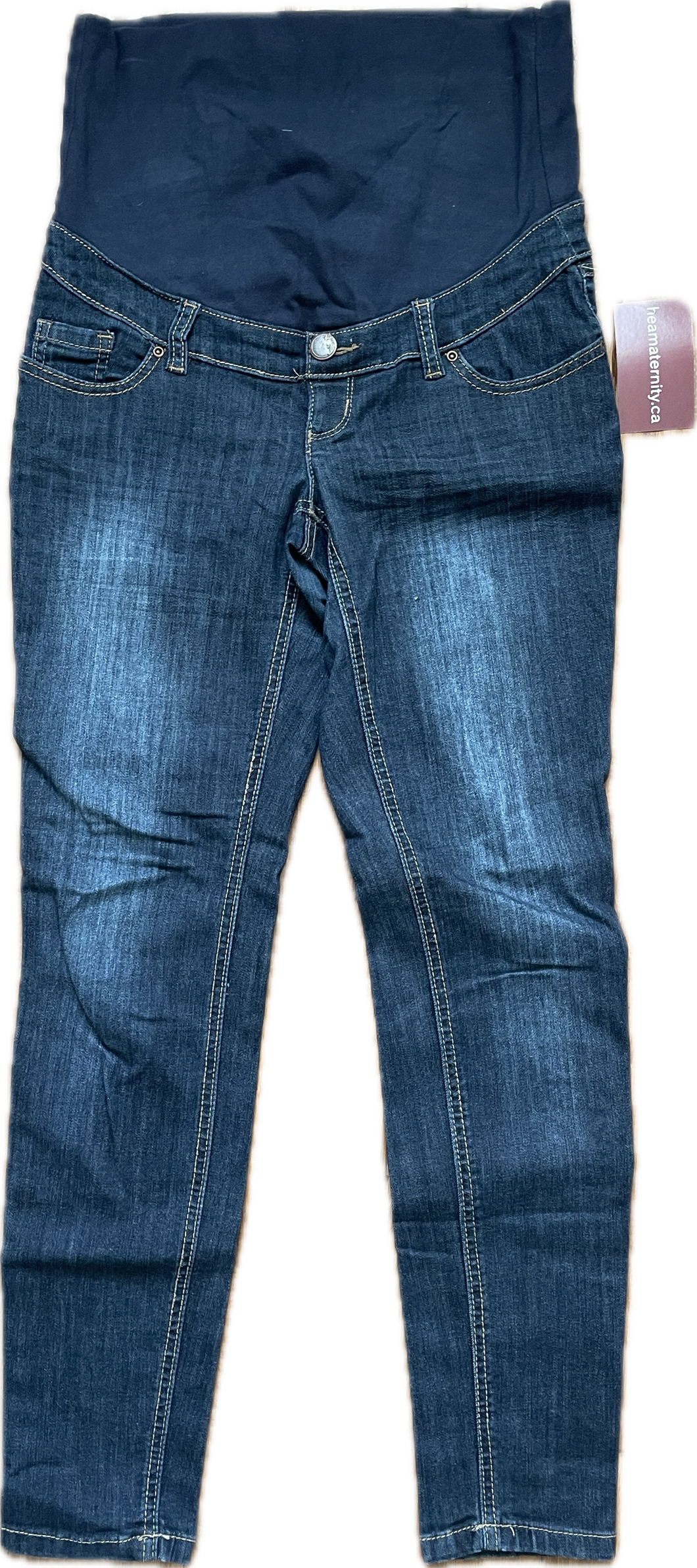 XS Thyme Maternity Skinny Jeans in Dark Wash