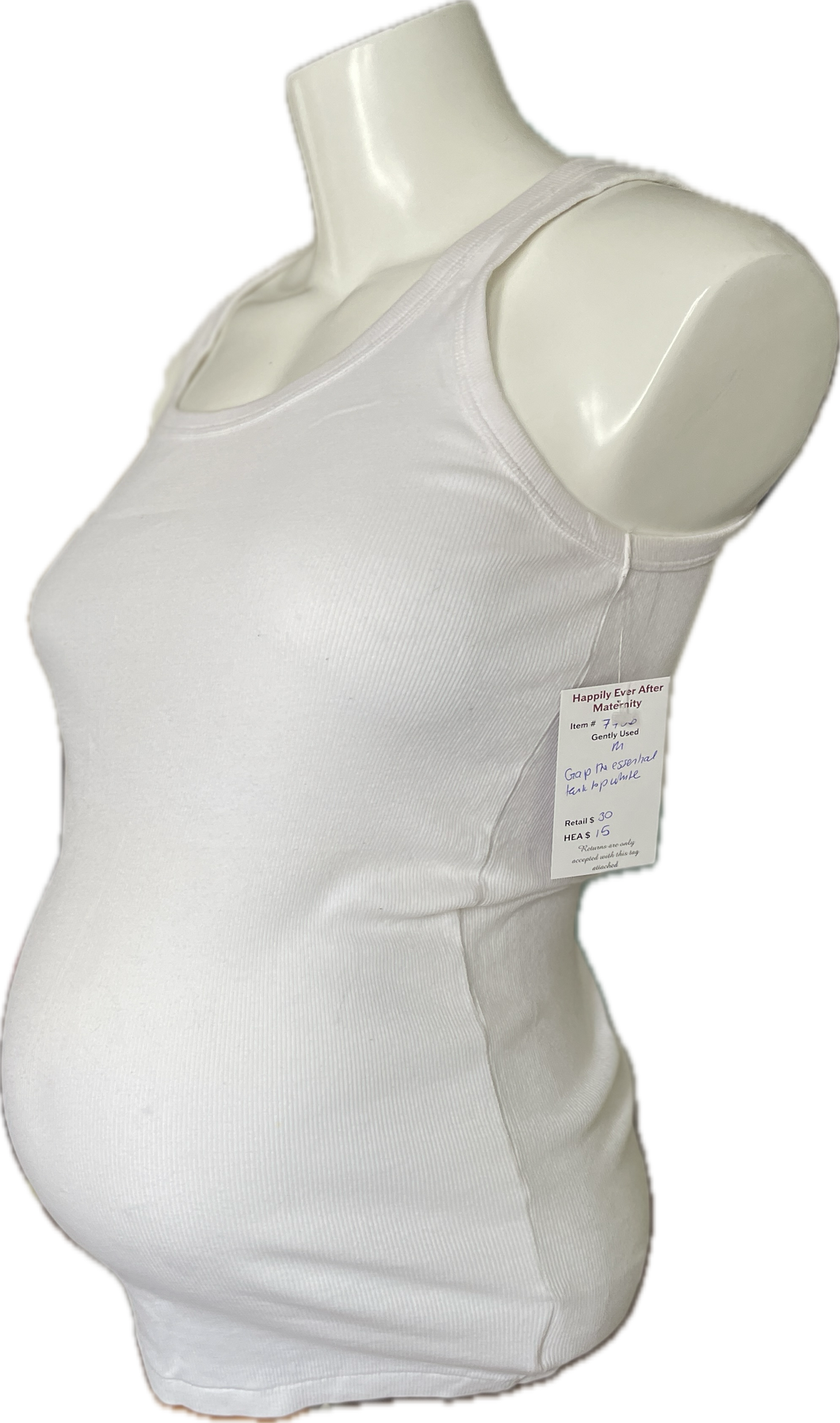 M Gao Maternity Tank Top The Essentials in White