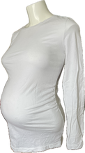 Cargar imagen en el visor de la galería, S Gap Maternity Pure body Long Sleeve Top in White
