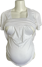 Cargar imagen en el visor de la galería, S H&amp;M Mama Short Sleeve Feeding top in White
