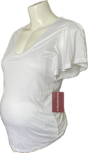 Load image into Gallery viewer, S H&amp;M Mama Short Sleeve Feeding top in White
