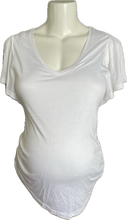 Cargar imagen en el visor de la galería, S H&amp;M Mama Short Sleeve Feeding top in White
