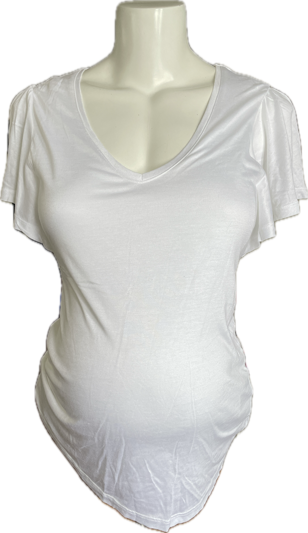 S H&M Mama Short Sleeve Feeding top in White