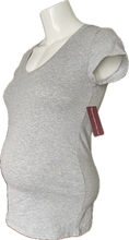 Cargar imagen en el visor de la galería, M Thyme Maternity Short Sleeve T-Shirt in Grey
