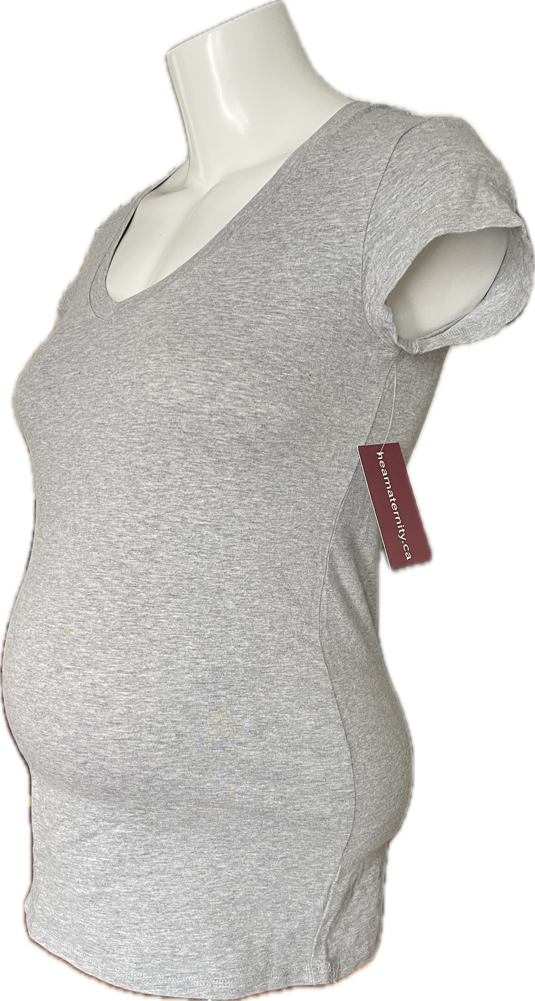 M Thyme Maternity Short Sleeve T-Shirt in Grey