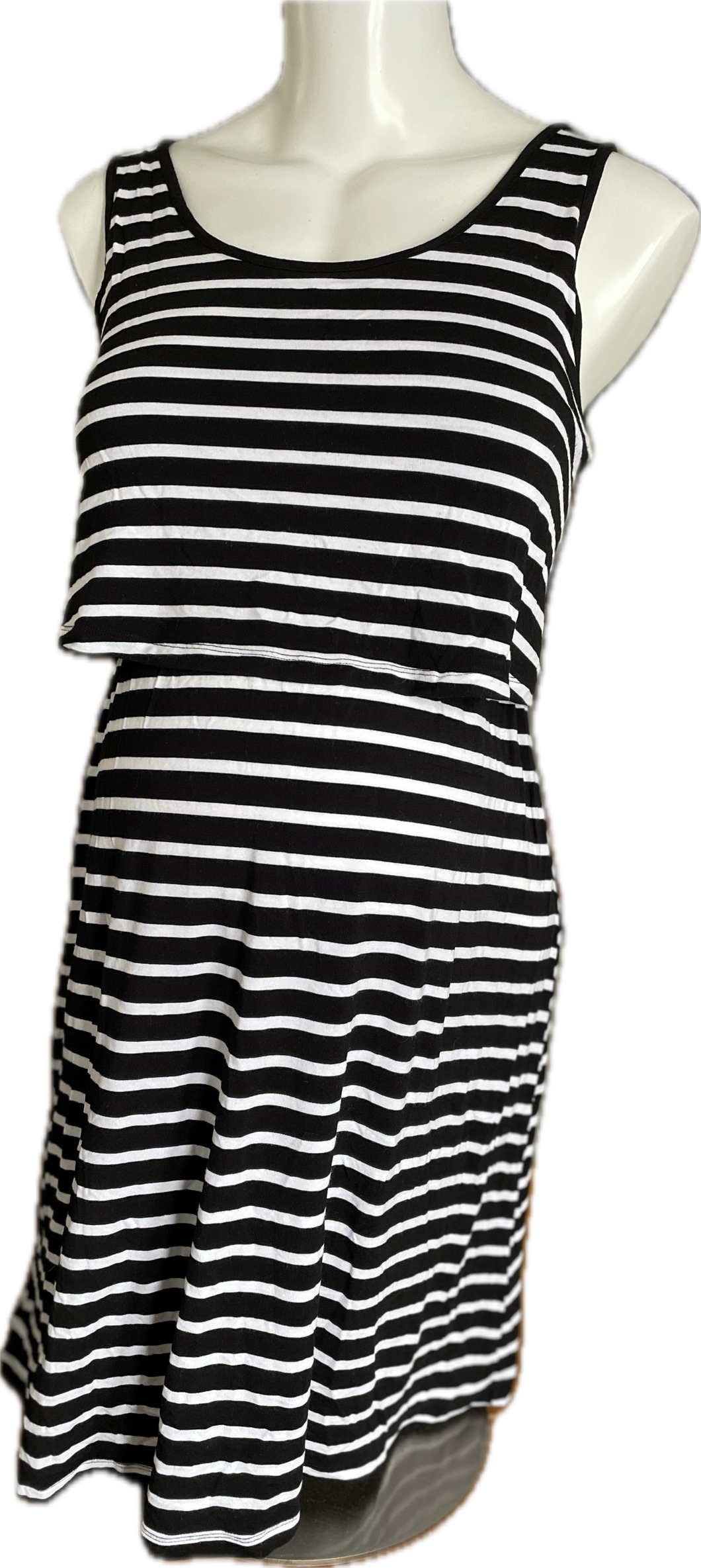 S Old Navy Maternity Feeding Dress in Black and White stripe