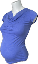 Load image into Gallery viewer, XS Thyme Maternity Cap Sleeve Top in Blue
