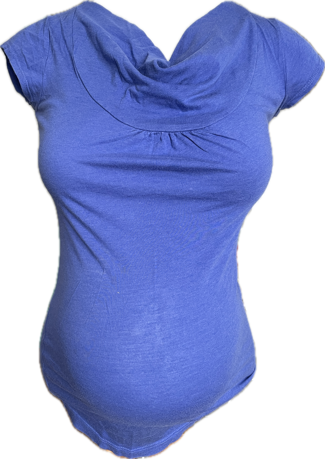 XS Thyme Maternity Cap Sleeve Top in Blue