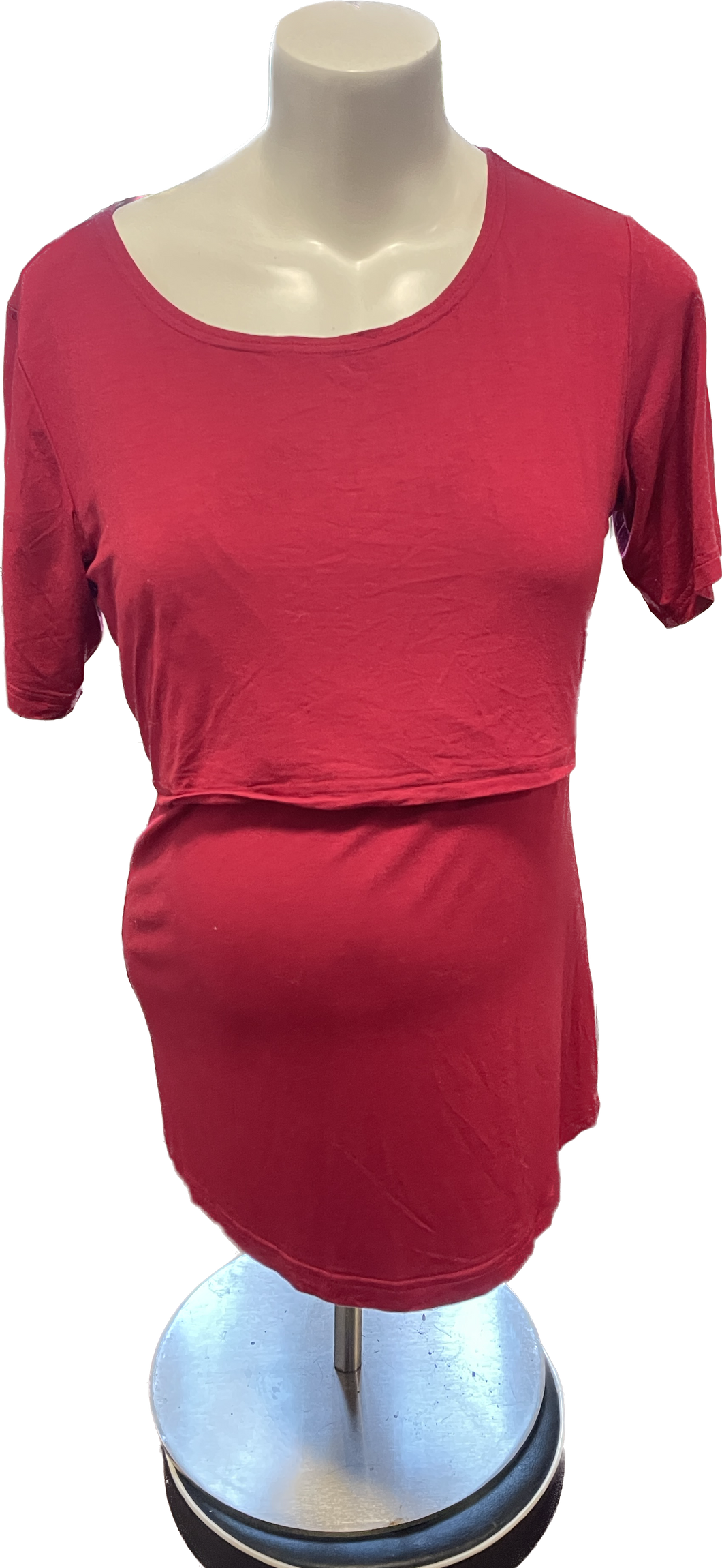 L Small Show Maternity & Feeding top in Red