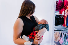 Charger l&#39;image dans la galerie, Josiane maternity &amp; nursing top. Breastfeeding Tank top Blouse Black Pregnancy work wear.
