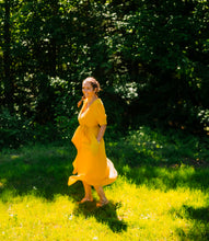 Charger l&#39;image dans la galerie,  PinkBlush Maternity Maxi Dress in Mustard Size Large Pregnancy 
