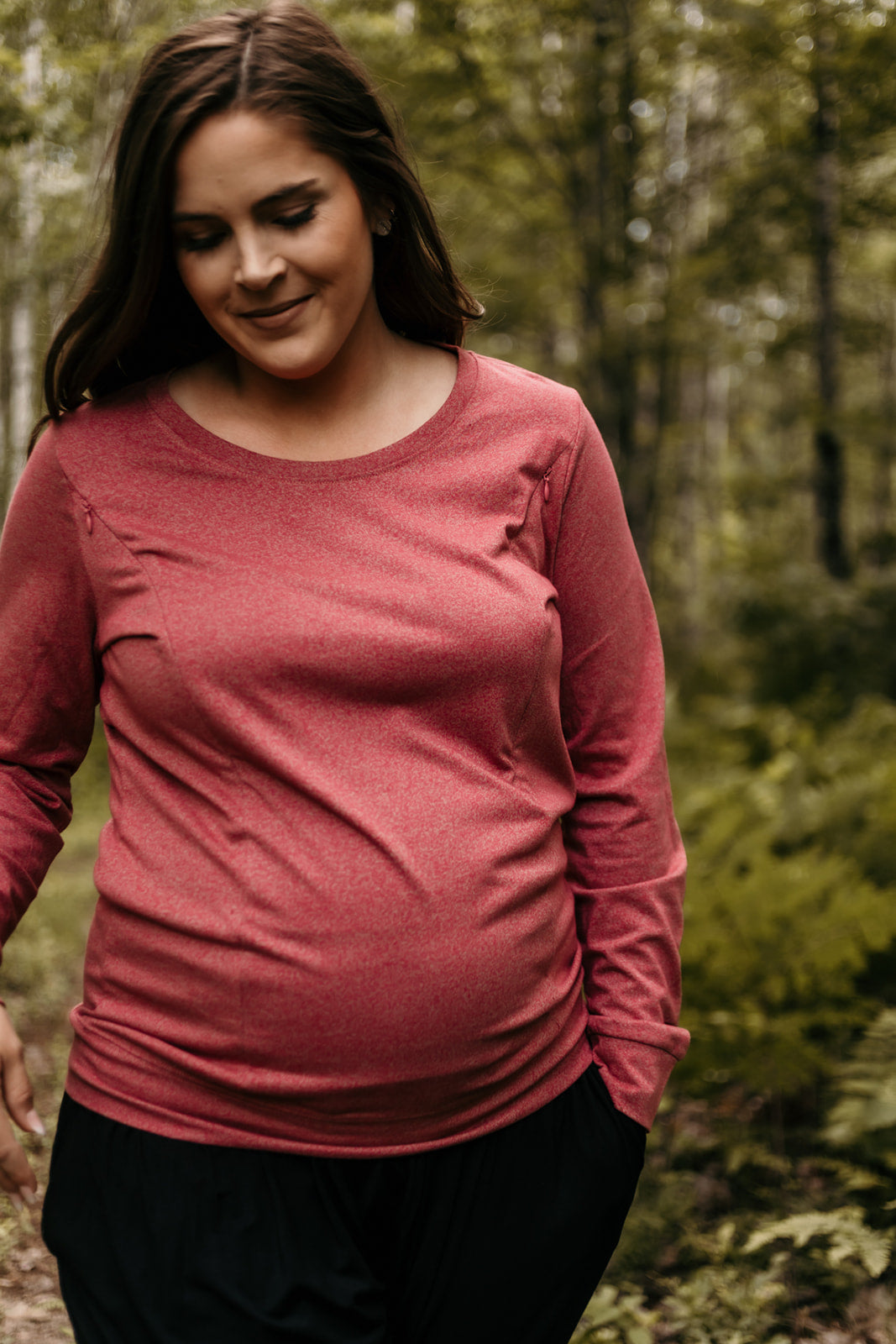 CLEARANCE *New* Cadenshae Feeding Top - Crew Neck Jumper in Rose Marie –  Happily Ever After Maternity