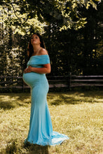Load image into Gallery viewer, Maternity gown dress for photoshoot pregnancy maxi baby shower. Maternity clothes
