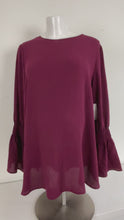 Load and play video in Gallery viewer, XL Isabel Maternity Blouse in Burgundy
