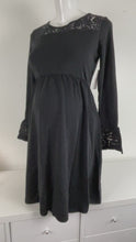Load and play video in Gallery viewer, CLEARANCE S Gap maternity Little Black Dress with Lace Detail
