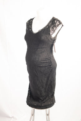 H&M Mama Maternity Black Dress in Lace  Affordable Canadian Pregnant Pregnancy clothes sustainable maternity preloved  Size Large