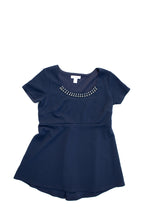 Load image into Gallery viewer, CLEARANCE S Motherhood Maternity Navy Jewel Accent Top
