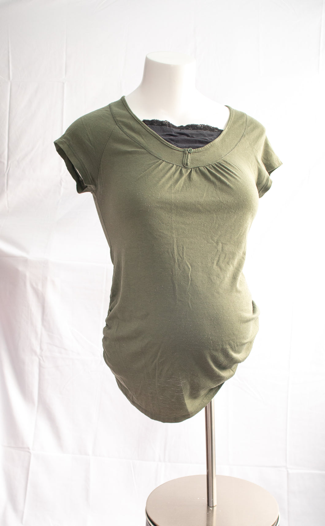 S Thyme Maternité T-shirt basique avec un peu de dentelle 2 couleurs