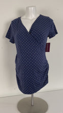 Load and play video in Gallery viewer, XL Old Maternity &amp;  Feeding Top in Navy with white Dots
