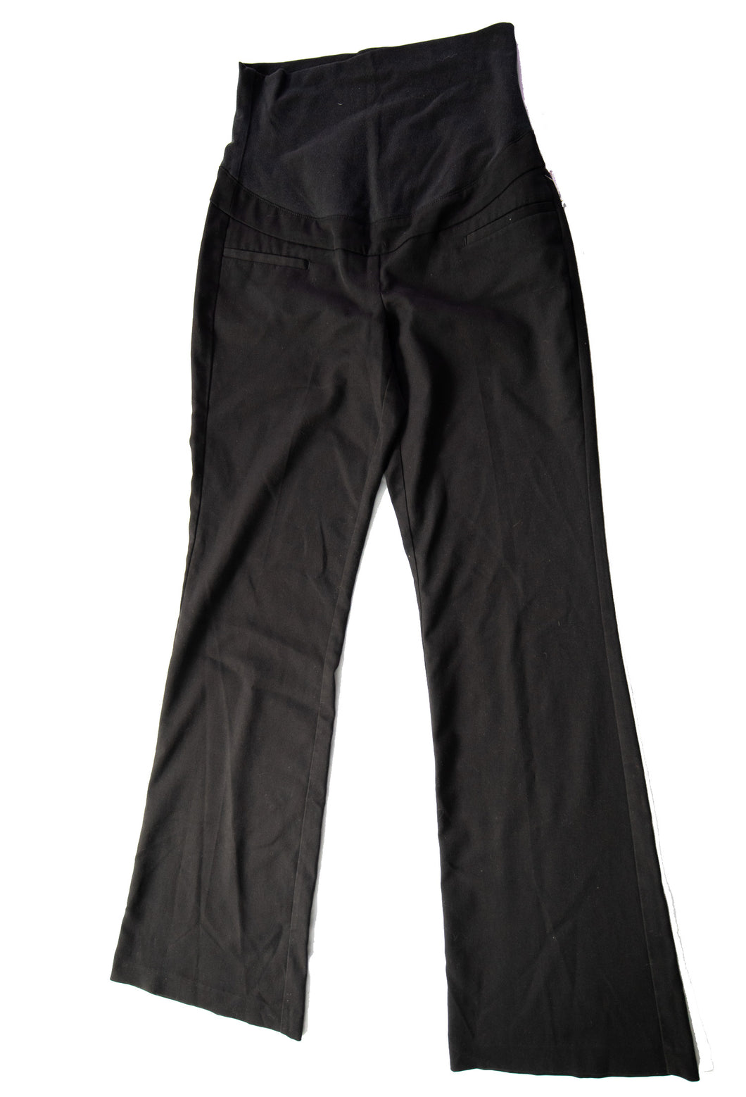 Pantalon habillé noir à jambe large XS Thyme Maternité