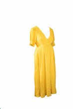 Cargar imagen en el visor de la galería,  PinkBlush Maternity Maxi Dress in Mustard Size Large Pregnancy 
