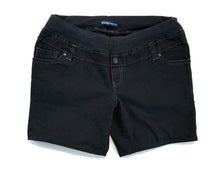 Load image into Gallery viewer, M Thyme Maternity Shorts Black Denim  6.5&quot; inseam
