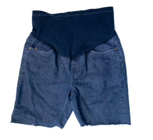 Load image into Gallery viewer, S George Maternity Dark Wash cut off Jean Shorts
