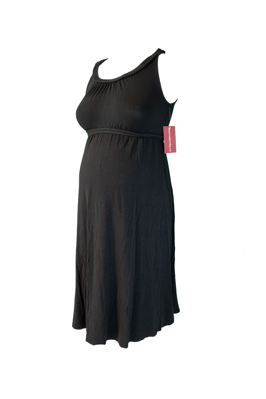 XS/S Liz Lang Little Black Maternity Dress with Braided Straps