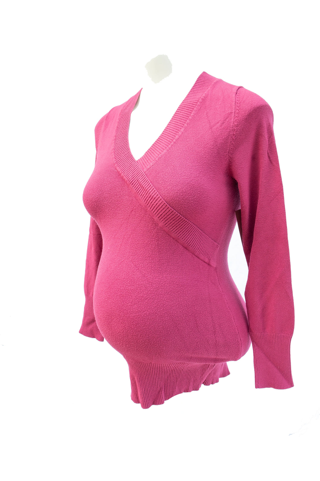 CLEARANCE S Thyme Maternity Knit Sweater in Pink